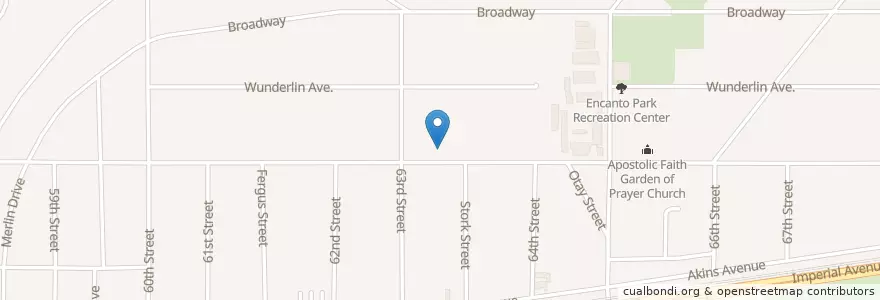 Mapa de ubicacion de Grace Missionary Baptist Church en Estados Unidos De América, California, San Diego County, San Diego.