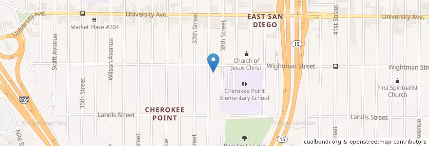 Mapa de ubicacion de Saint Nicholas Russian Orthodox Church en Amerika Syarikat, California, San Diego County, San Diego.