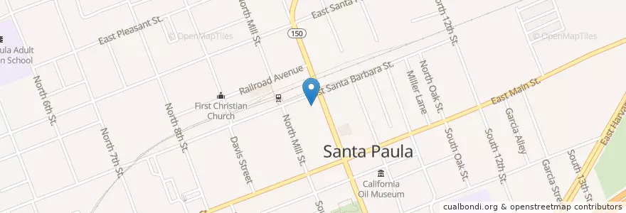 Mapa de ubicacion de John Jenkins Christian Academy en Estados Unidos De América, California, Ventura County, Santa Paula.