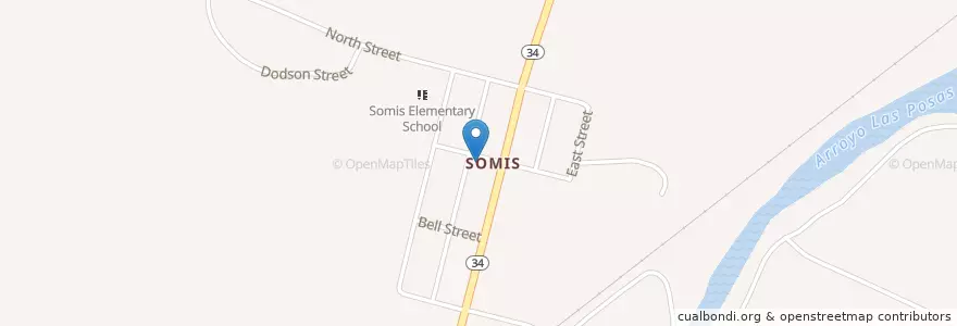 Mapa de ubicacion de Somis Post Office en 美利坚合众国/美利堅合眾國, 加利福尼亚州/加利福尼亞州, Ventura County.