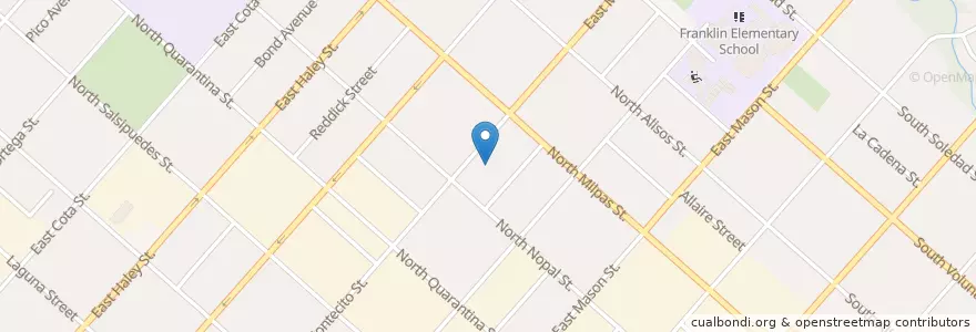 Mapa de ubicacion de New Covenant Worship Center en アメリカ合衆国, カリフォルニア州, Santa Barbara County, Santa Barbara.