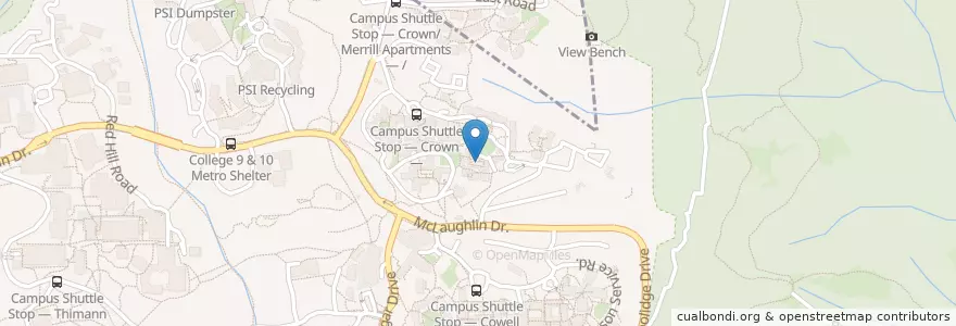 Mapa de ubicacion de Merrill College en Estados Unidos De América, California, Santa Cruz County, Santa Cruz.