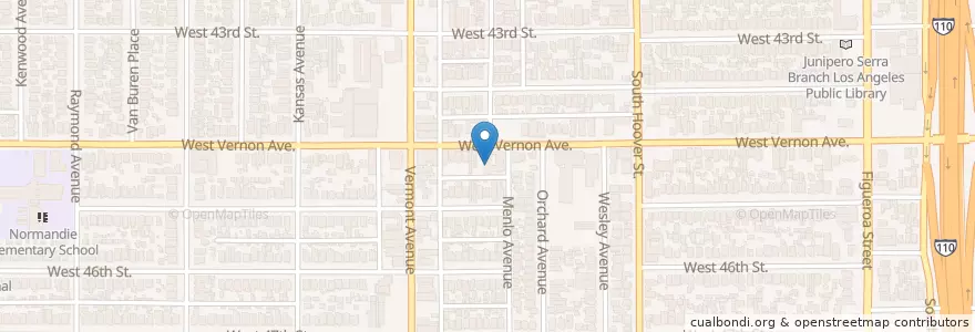 Mapa de ubicacion de Grace Lutheran Church en 미국, 캘리포니아주, Los Angeles County, 로스앤젤레스.