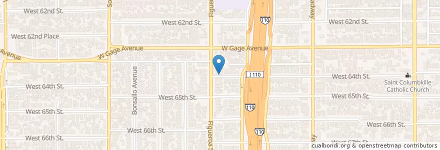 Mapa de ubicacion de Hamilton Methodist Church en 美利坚合众国/美利堅合眾國, 加利福尼亚州/加利福尼亞州, 洛杉矶县, 洛杉矶.