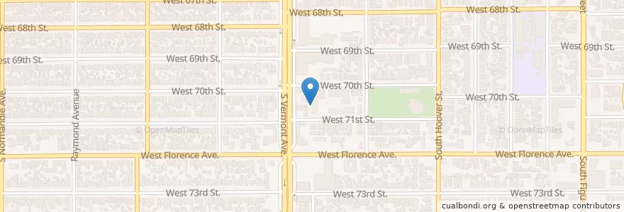 Mapa de ubicacion de Saint Raphaels Roman Catholic Church en Amerika Syarikat, California, Los Angeles County, Los Angeles.