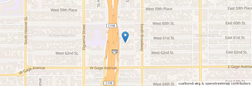 Mapa de ubicacion de Saint Stephen Baptist Church en United States, California, Los Angeles County, Los Angeles.