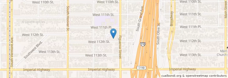 Mapa de ubicacion de Church of the Ascension en アメリカ合衆国, カリフォルニア州, Los Angeles County, ロサンゼルス.