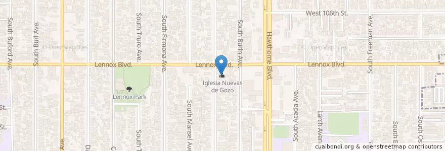 Mapa de ubicacion de Iglesia Nuevas de Gozo en United States, California, Los Angeles County.