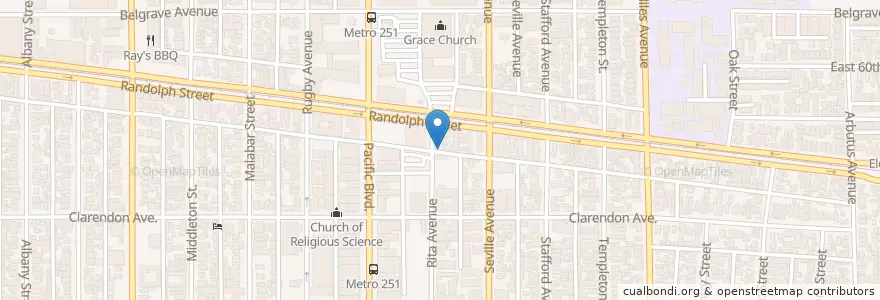Mapa de ubicacion de Huntington Park Full Gospel Assembly Church en アメリカ合衆国, カリフォルニア州, Los Angeles County, Huntington Park.