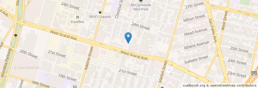 Mapa de ubicacion de Mount Pleasant Baptist Church en Stati Uniti D'America, California, Contea Di Alameda, Oakland.