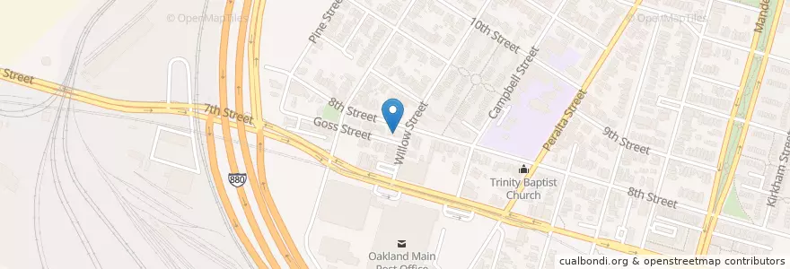 Mapa de ubicacion de Morning Star Church of God in Christ en États-Unis D'Amérique, Californie, Comté D'Alameda, Oakland.