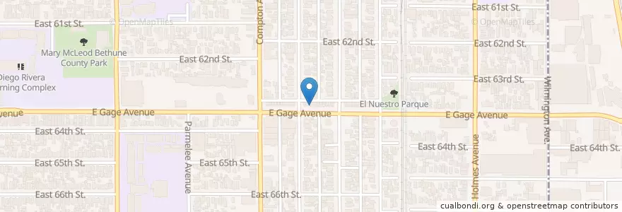 Mapa de ubicacion de The Living Gospel Church en ایالات متحده آمریکا, کالیفرنیا, Los Angeles County.