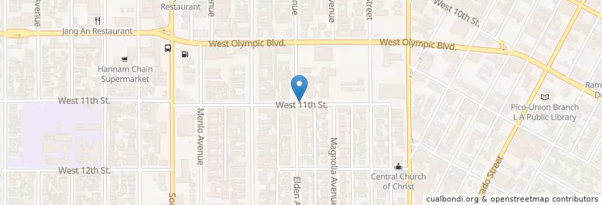 Mapa de ubicacion de Leo Politi Elementary School en United States, California, Los Angeles County, Los Angeles.