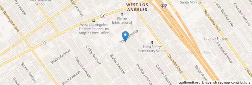 Mapa de ubicacion de Sterry Elementary School en Stati Uniti D'America, California, Los Angeles County, Los Angeles.