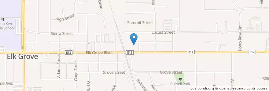 Mapa de ubicacion de Elk Grove Charter School en United States, California, Sacramento County, Elk Grove.