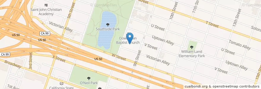 Mapa de ubicacion de Scusd Success Academy en Verenigde Staten, Californië, Sacramento County, Sacramento.