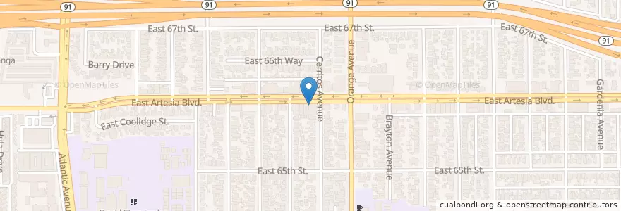 Mapa de ubicacion de Church of Christ en United States, California, Los Angeles County, Long Beach.