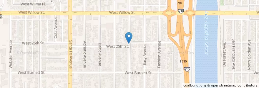 Mapa de ubicacion de Saint Paul's Baptist Church en Estados Unidos Da América, Califórnia, Los Angeles County, Long Beach.