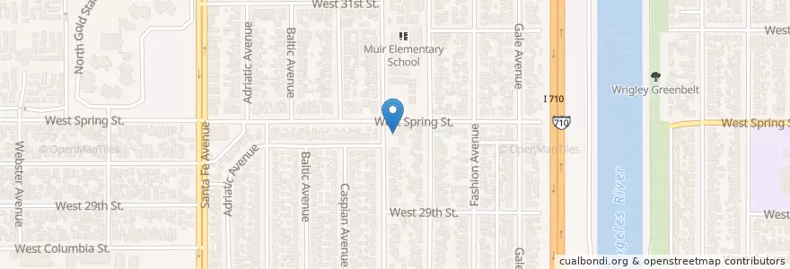 Mapa de ubicacion de Silverado United Methodist Church en アメリカ合衆国, カリフォルニア州, Los Angeles County, ロングビーチ.