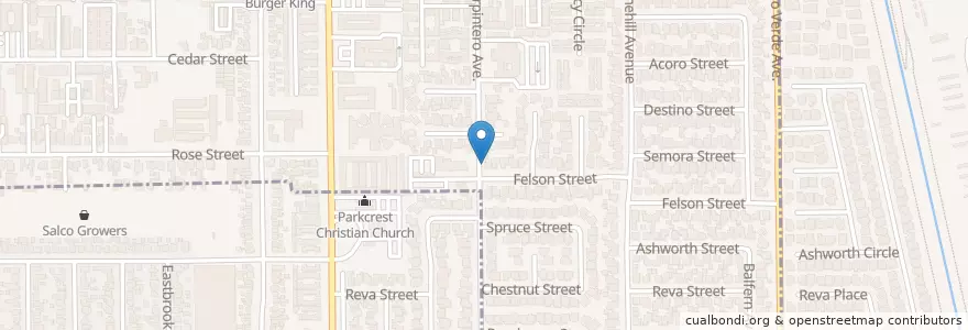 Mapa de ubicacion de Bethel Grace Baptist Church en Stati Uniti D'America, California, Los Angeles County, Bellflower.
