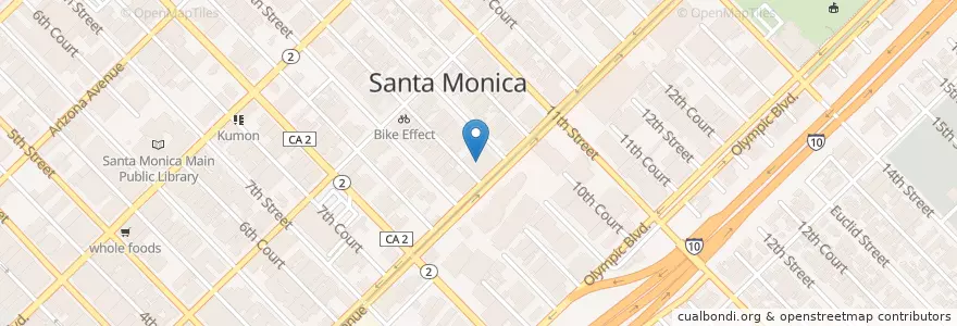 Mapa de ubicacion de Colorado Station Santa Monica Post Office en Соединённые Штаты Америки, Калифорния, Los Angeles County.