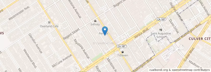 Mapa de ubicacion de Palms Station Los Angeles Post Office en 美利坚合众国/美利堅合眾國, 加利福尼亚州/加利福尼亞州, 洛杉矶县, 洛杉矶.