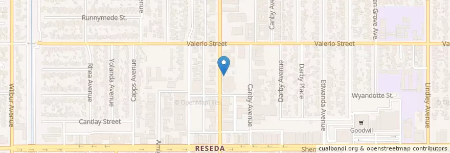 Mapa de ubicacion de Coach John Wooden Post Office en United States, California, Los Angeles County, Los Angeles.
