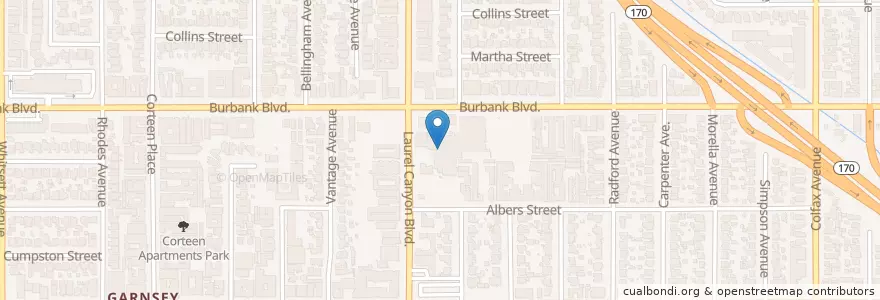 Mapa de ubicacion de Congregation Adat Ari El en États-Unis D'Amérique, Californie, Los Angeles County, Los Angeles.