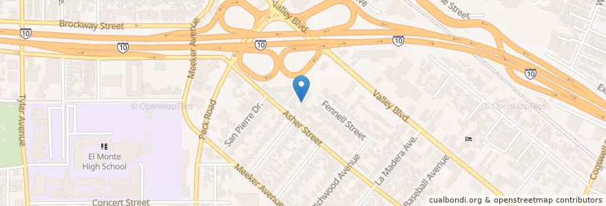 Mapa de ubicacion de Divine Light Presbyterian Church en Amerika Birleşik Devletleri, Kaliforniya, Los Angeles County.