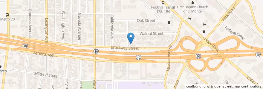 Mapa de ubicacion de United Pentecostal Church en États-Unis D'Amérique, Californie, Los Angeles County.