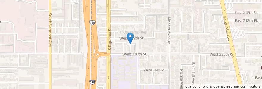 Mapa de ubicacion de United Baptist Church en États-Unis D'Amérique, Californie, Los Angeles County, Carson.
