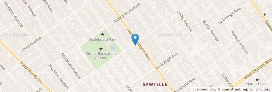 Mapa de ubicacion de Barrington Avenue Baptist Church en Amerika Birleşik Devletleri, Kaliforniya, Los Angeles County, Los Angeles.