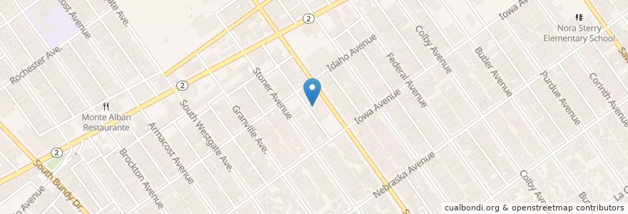 Mapa de ubicacion de First Baptist Church en Vereinigte Staaten Von Amerika, Kalifornien, Los Angeles County, Los Angeles.