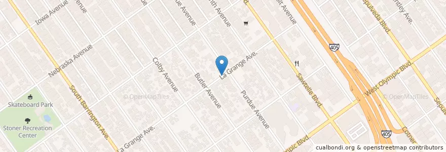 Mapa de ubicacion de Sawtelle Tenrikyo Church en Estados Unidos De América, California, Los Angeles County, Los Ángeles.