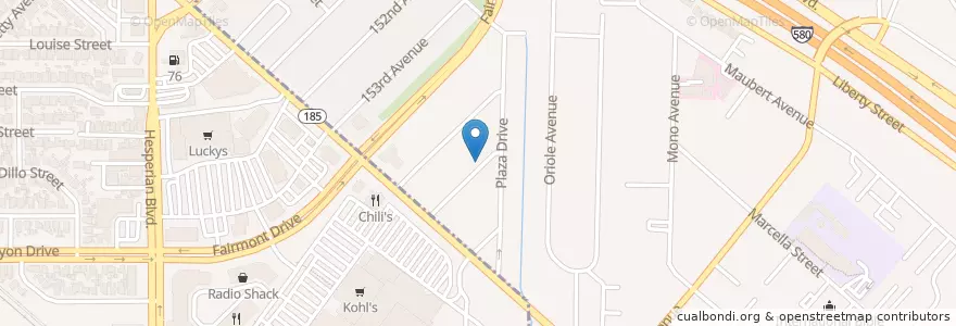 Mapa de ubicacion de Siloam Church en United States, California, Alameda County, San Leandro.