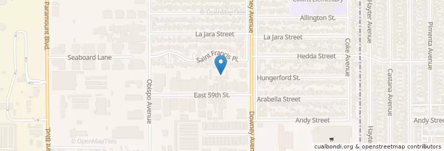 Mapa de ubicacion de Light And Life Christian Fellowship Church en Estados Unidos Da América, Califórnia, Los Angeles County.