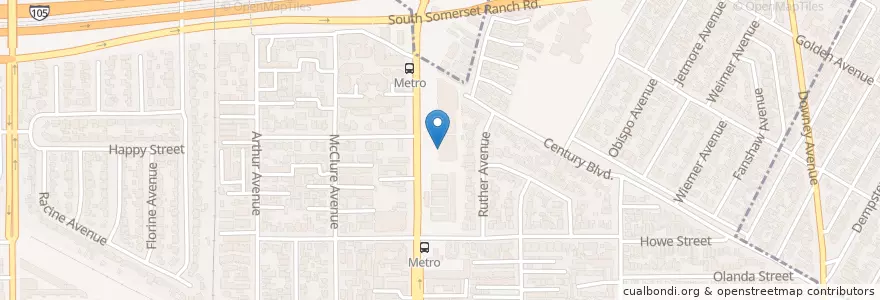 Mapa de ubicacion de Yedarm Church in Southern California en Estados Unidos De América, California, Los Angeles County, Paramount.