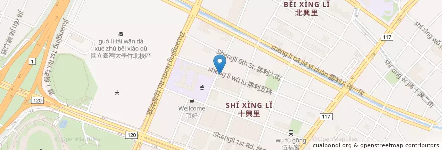 Mapa de ubicacion de 翁佩魁小兒科診所 en 타이완, 타이완성, 신주 현, 주베이 시.