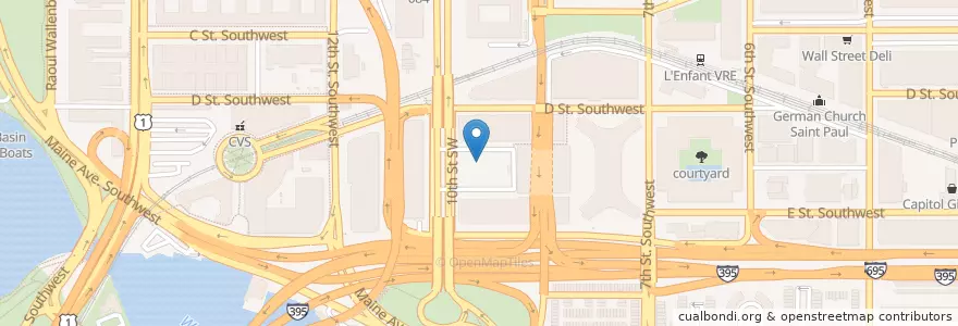 Mapa de ubicacion de L'Enfant Plaza Post Office en United States, Washington, D.C., Washington.