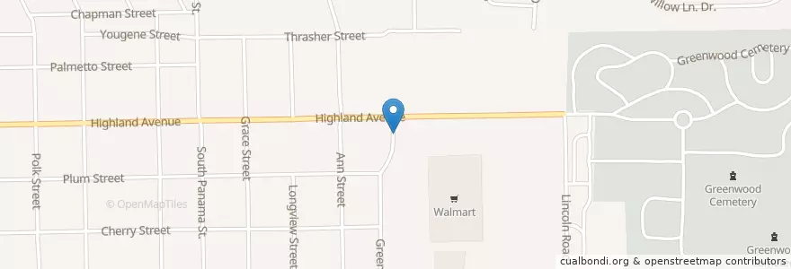 Mapa de ubicacion de New Hope Primitive Baptist Church en الولايات المتّحدة الأمريكيّة, ألاباما, Montgomery County, Montgomery.