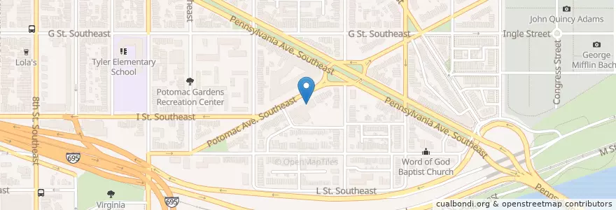 Mapa de ubicacion de Chamberlain Career Development Center en 미국, 워싱턴 D.C., 워싱턴.