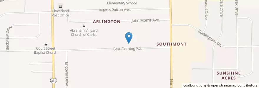 Mapa de ubicacion de Southside Congregational Holiness Church en États-Unis D'Amérique, Alabama, Montgomery County, Montgomery.