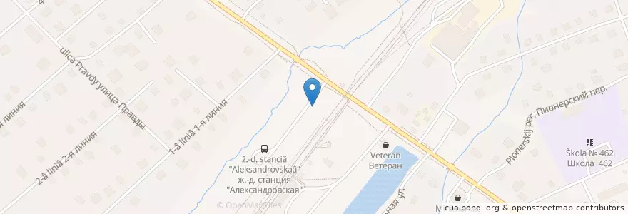 Mapa de ubicacion de Александровская en Russland, Föderationskreis Nordwest, Oblast Leningrad, Sankt Petersburg, Пушкинский Район, Александровская.