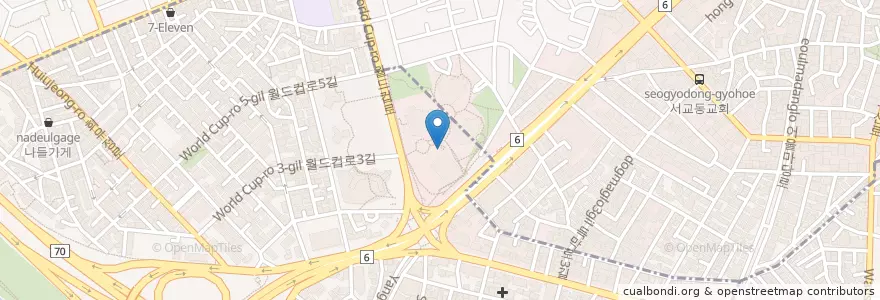 Mapa de ubicacion de 하나은행 en Güney Kore, Seul, 마포구, 합정동.