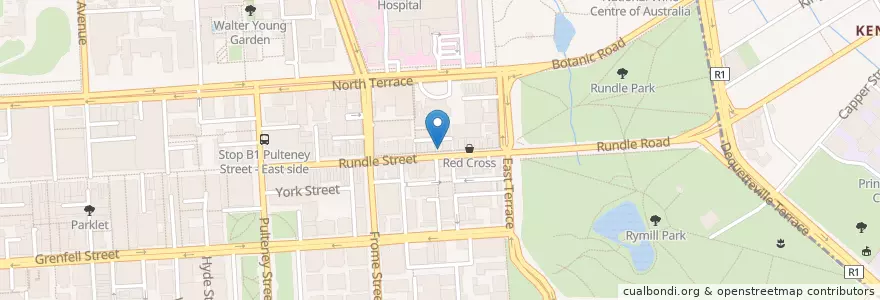 Mapa de ubicacion de Piatto en Australia, South Australia, Adelaide, Adelaide City Council.