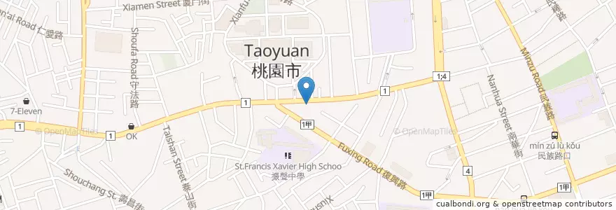 Mapa de ubicacion de 帕可先生 en 타이완, 타오위안 시, 타오위안 구.