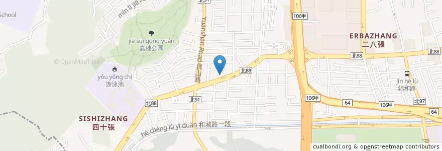 Mapa de ubicacion de 五信獸醫院 en تايوان, تايبيه الجديدة, 中和區.
