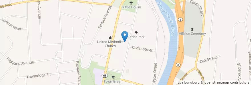 Mapa de ubicacion de Saint Francis School en Stati Uniti D'America, Connecticut, New Haven County, Naugatuck.