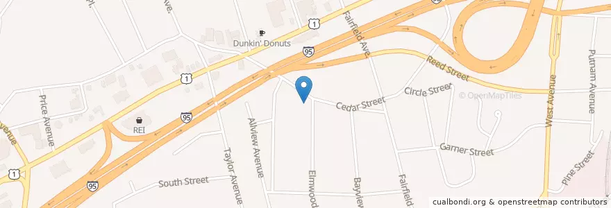 Mapa de ubicacion de Washington Elementary School en الولايات المتّحدة الأمريكيّة, كونيتيكت, Fairfield County, Norwalk.