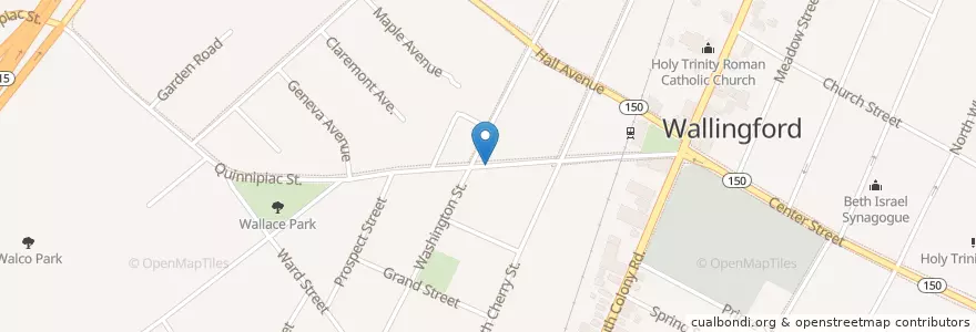 Mapa de ubicacion de Washington Street School en Vereinigte Staaten Von Amerika, Connecticut, New Haven County.